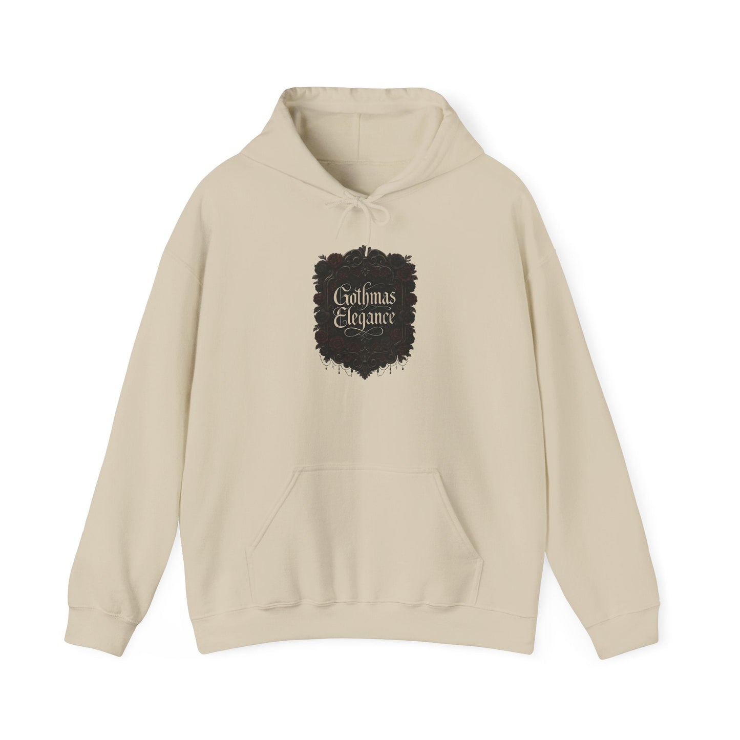 Christmas Elegance Hoodie — Festive Script Holiday Pullover Hoodie Printify