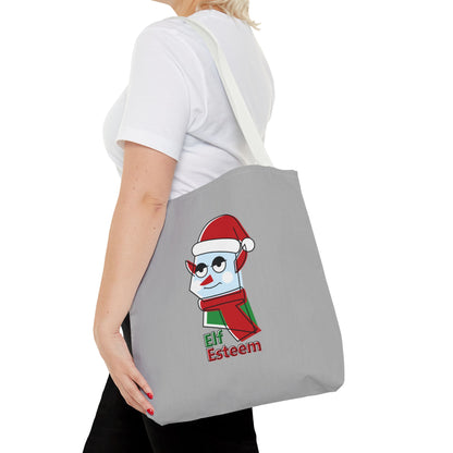 Elf Esteem Christmas Tote Bag – Cute Santa Elf Holiday Tote Printify
