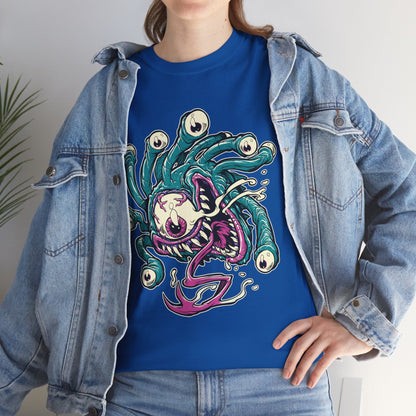 Eye Monster Graphic Tee — Retro Horror Tentacle Skull Shirt Printify