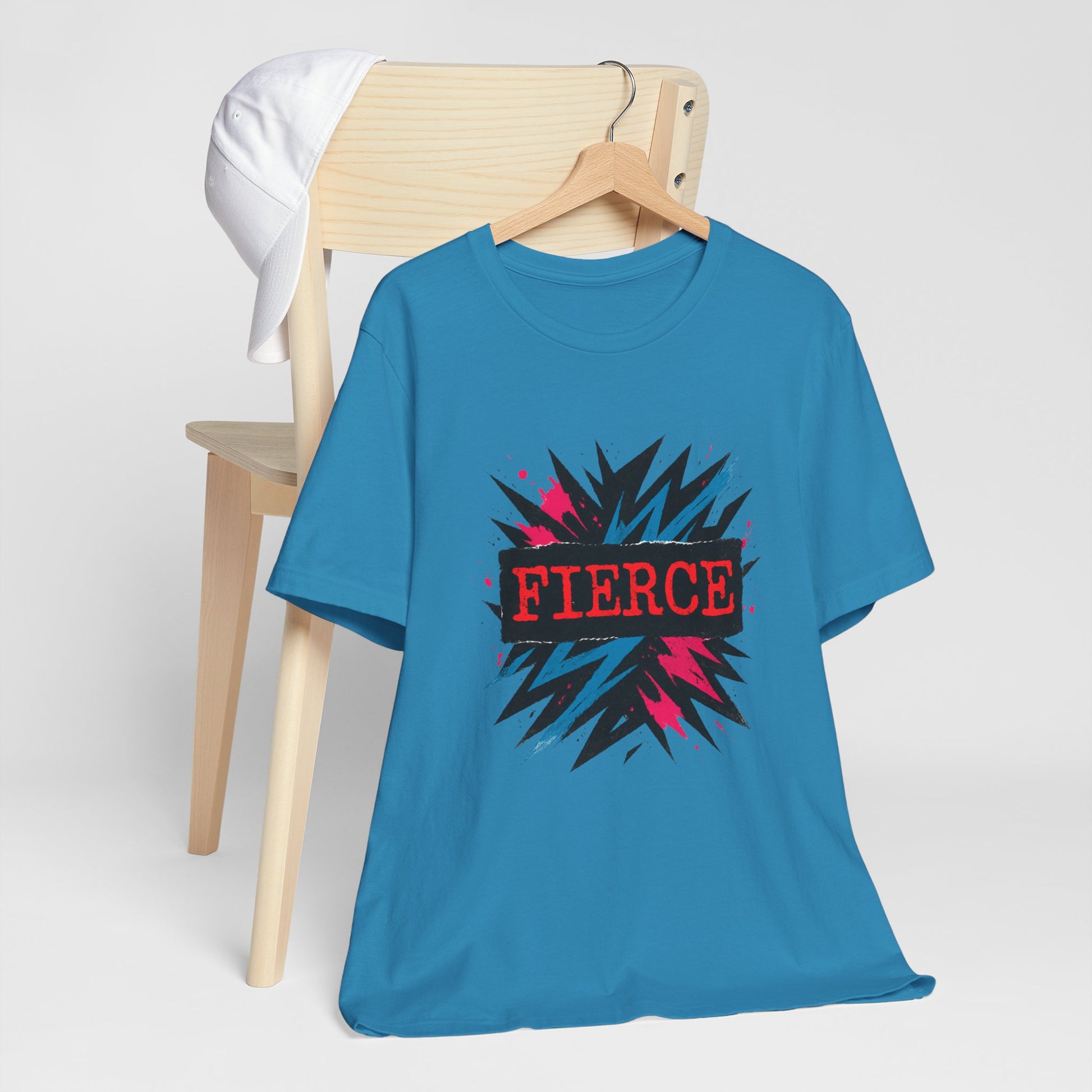 Fierce Graphic Tee — Bold Lightning Burst Design T-Shirt Printify