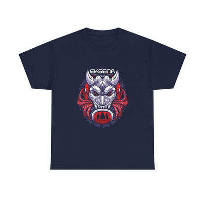 Demon Boar Graphic Tee — "EKSETA" Skull Mask Gaming Shirt Printify