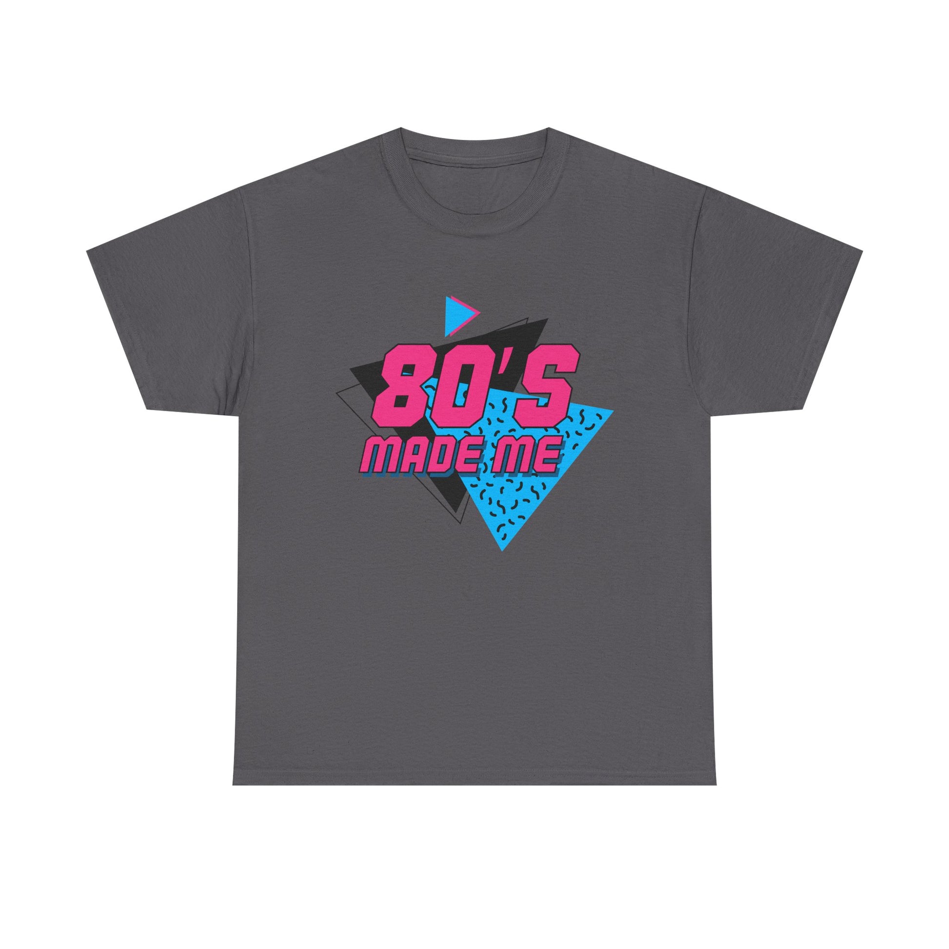 80's Made Me T-Shirt — Retro 1980s Neon Vintage Graphic Tee Printify