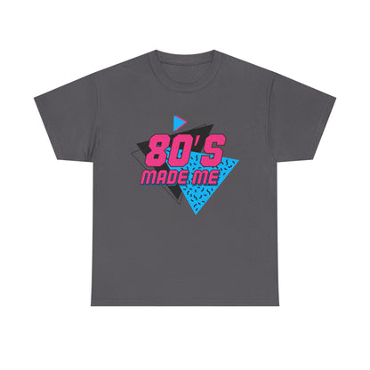 80's Made Me T-Shirt — Retro 1980s Neon Vintage Graphic Tee Printify