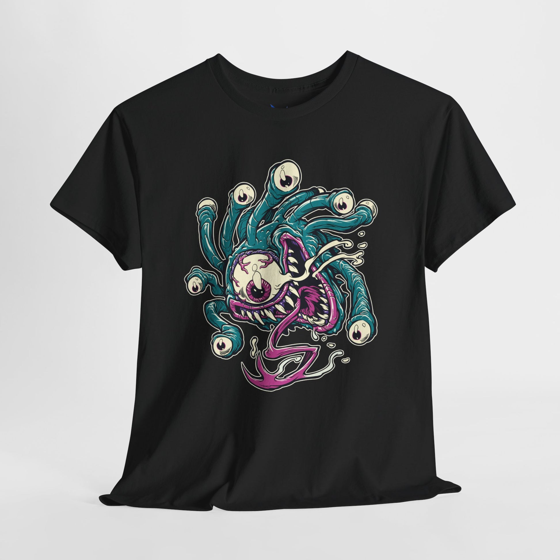 Eye Monster Graphic Tee — Retro Horror Tentacle Skull Shirt Printify