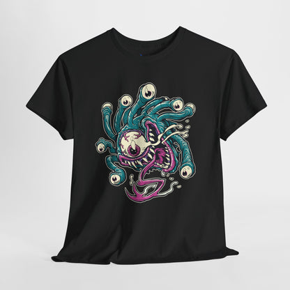 Eye Monster Graphic Tee — Retro Horror Tentacle Skull Shirt Printify