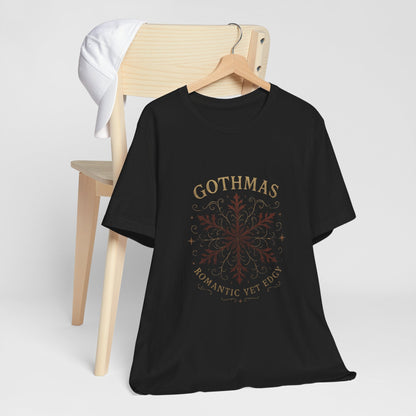 Gothmas Snowflake Tee — 'GOTHMAS Romantic Yet Edgy' Gothic Holiday T-Shirt Printify