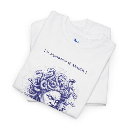 Medusa Bust Graphic Tee — 'I Really Wonder If Anyone' Artistic Mythology T-Shirt Printify