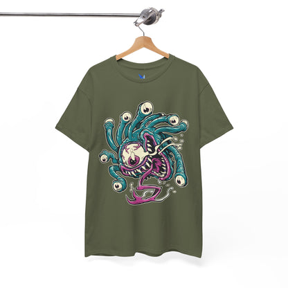 Eye Monster Graphic Tee — Retro Horror Tentacle Skull Shirt Printify