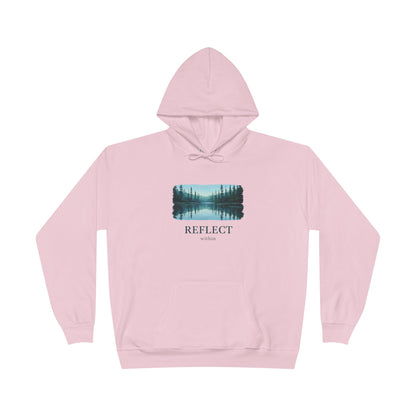 Reflect Lake Hoodie — Tranquil Forest Landscape Pullover Printify