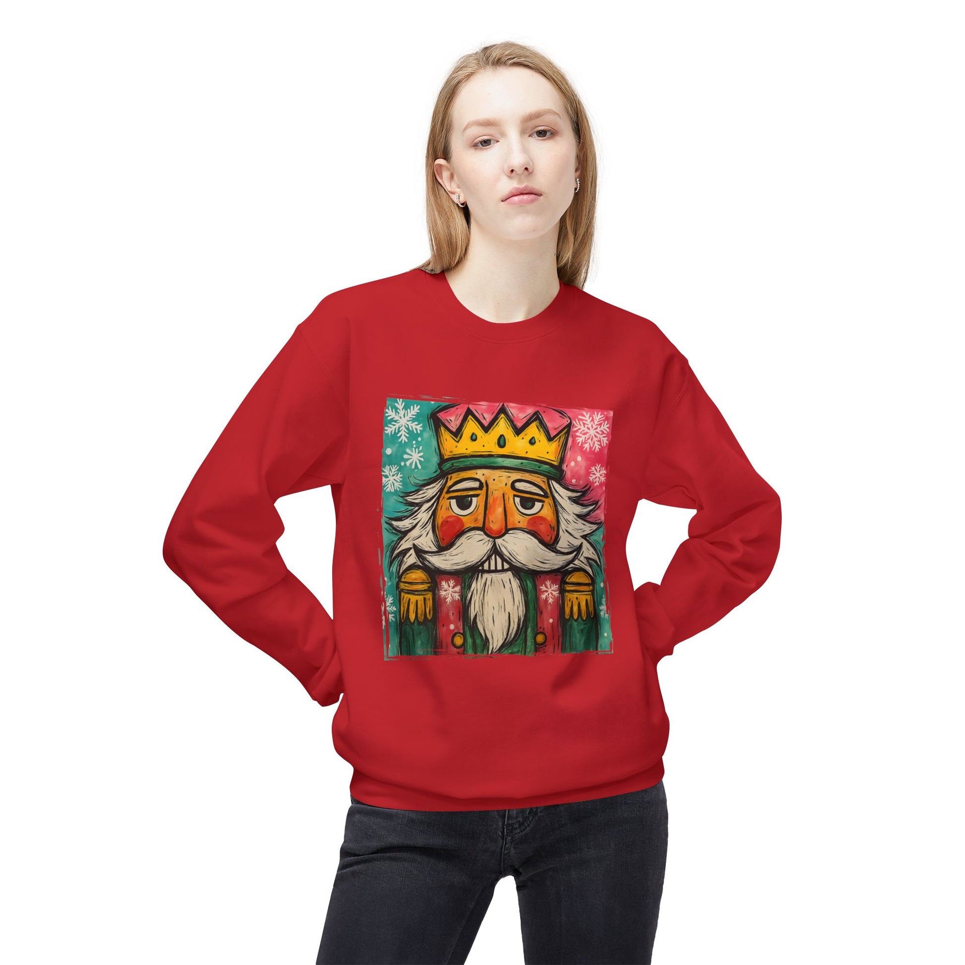 Nutcracker King Sweatshirt — Vintage Holiday Crewneck Printify