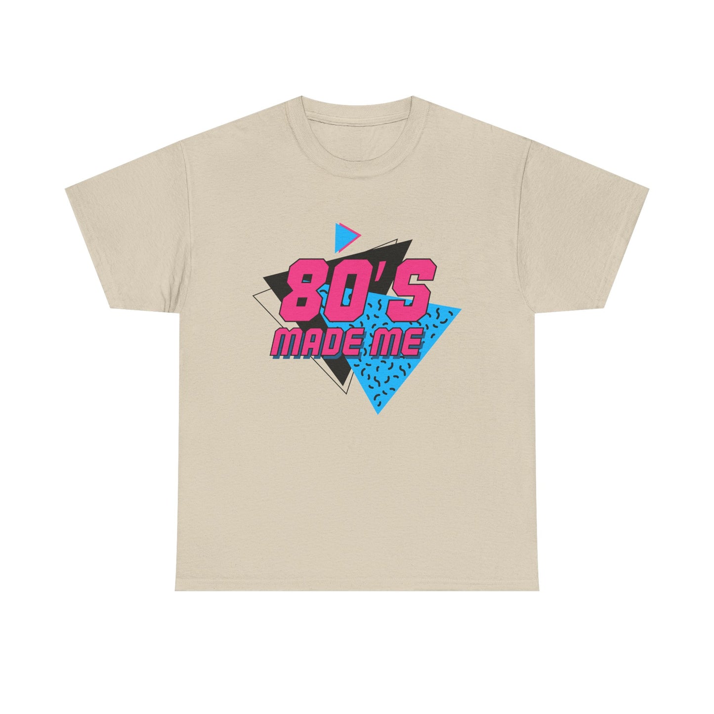80's Made Me T-Shirt — Retro 1980s Neon Vintage Graphic Tee Printify