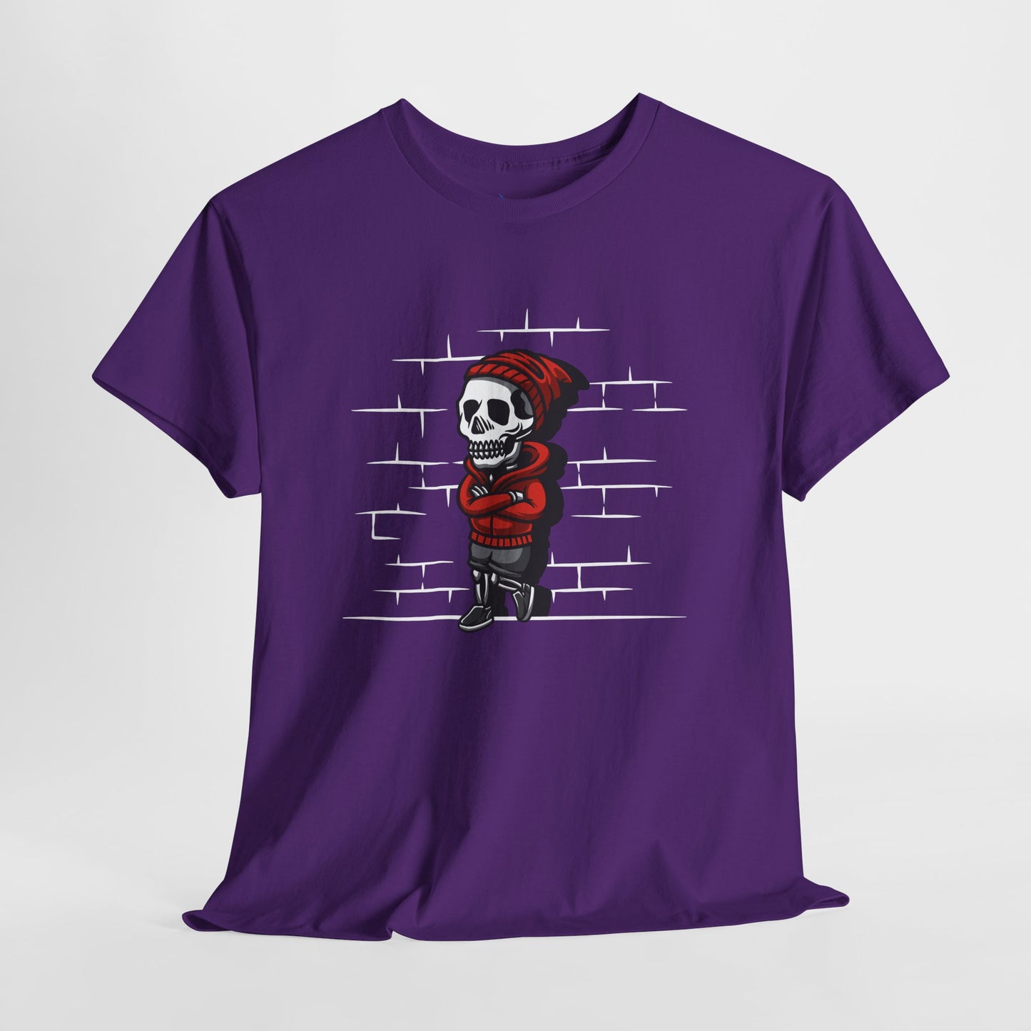 Skeleton Against the Wall T-Shirt Printify