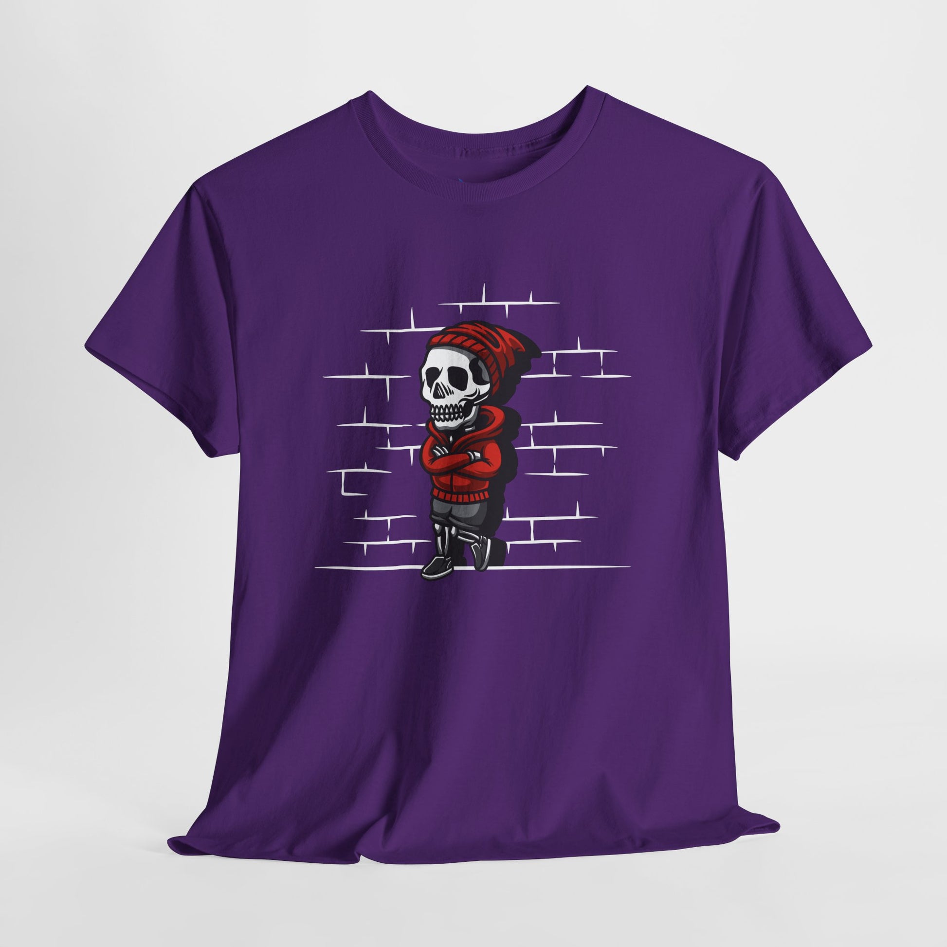 Skeleton Against the Wall T-Shirt Printify