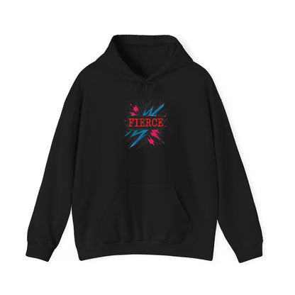 Fierce Graphic Hoodie — Bold Pop Art Lightning Design Printify