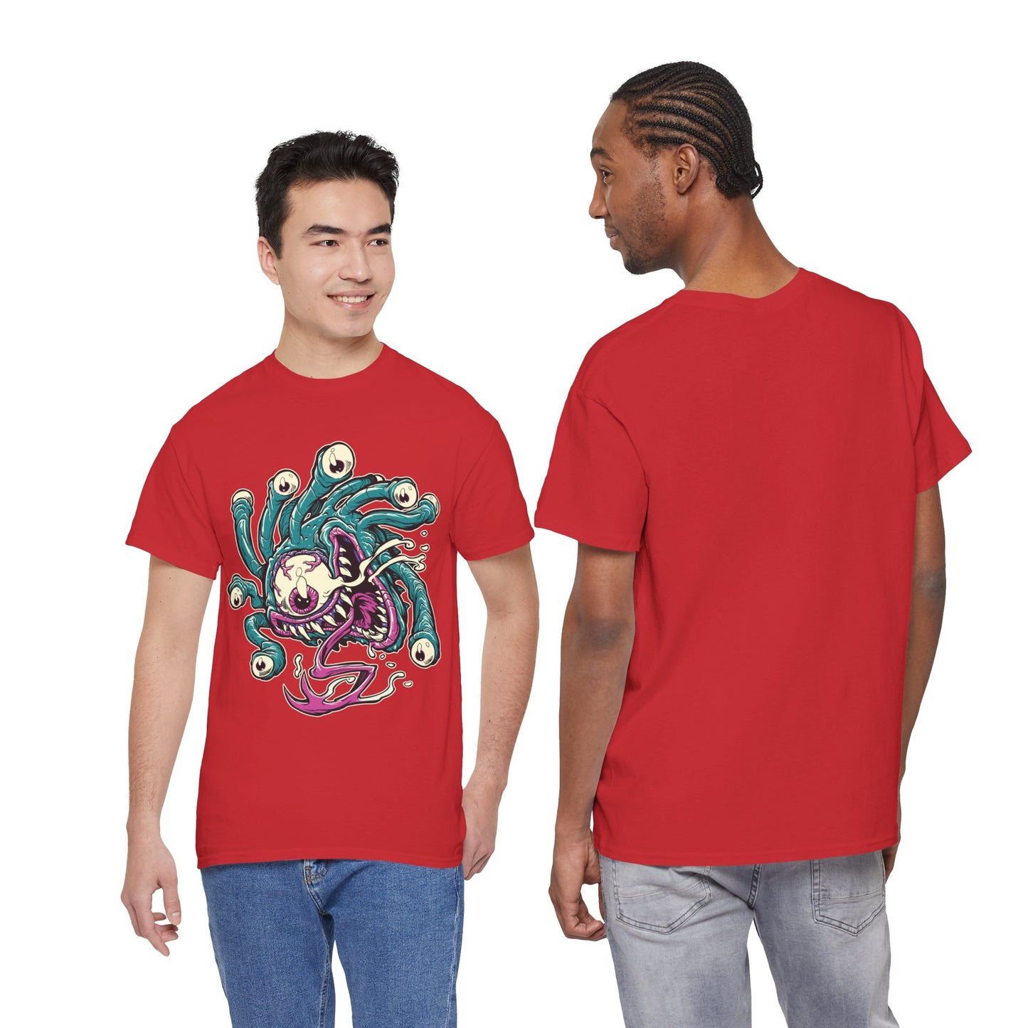 Eye Monster Graphic Tee — Retro Horror Tentacle Skull Shirt Printify