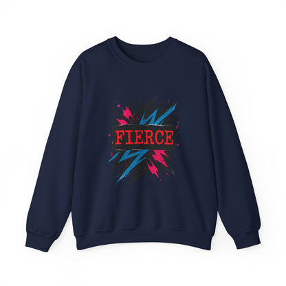 Fierce Graphic Sweatshirt — Bold Retro Explosion Crewneck Printify