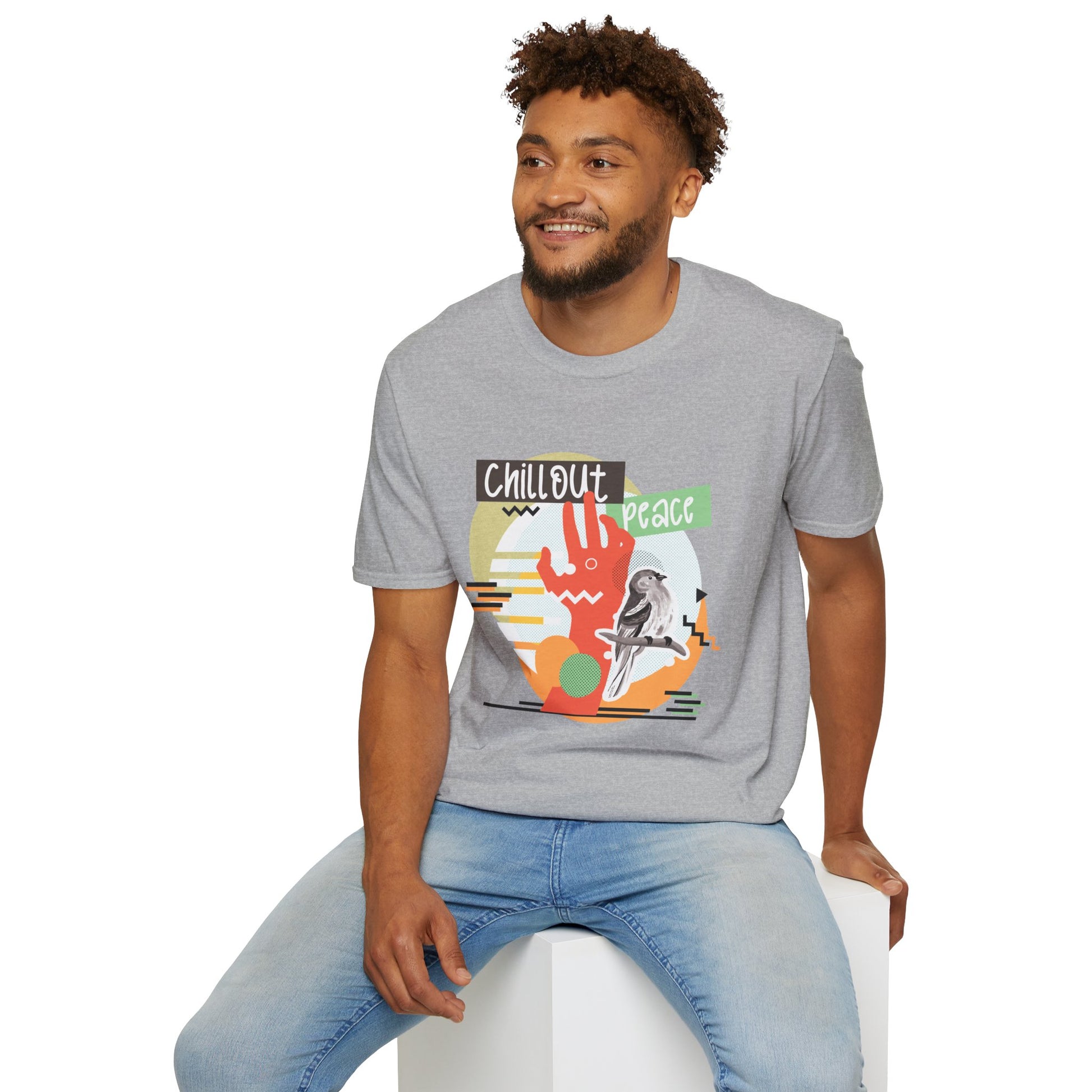 Chill Out Peace Graphic T-Shirt — Retro Surf Vibe Tee Printify