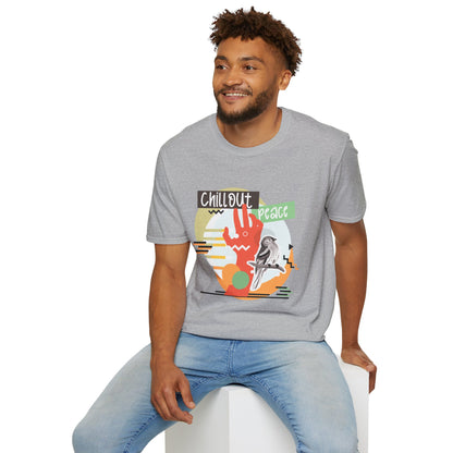 Chill Out Peace Graphic T-Shirt — Retro Surf Vibe Tee Printify