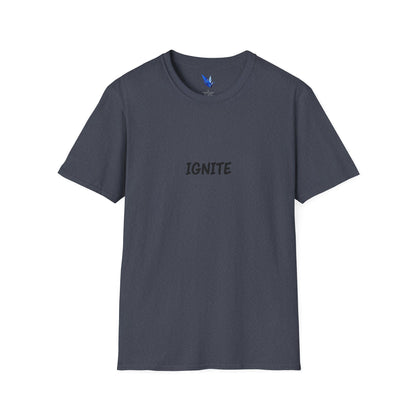 Ignite Skull T-Shirt — 'Ignite' Text & Flaming Skull 'LIT' Graphic Printify