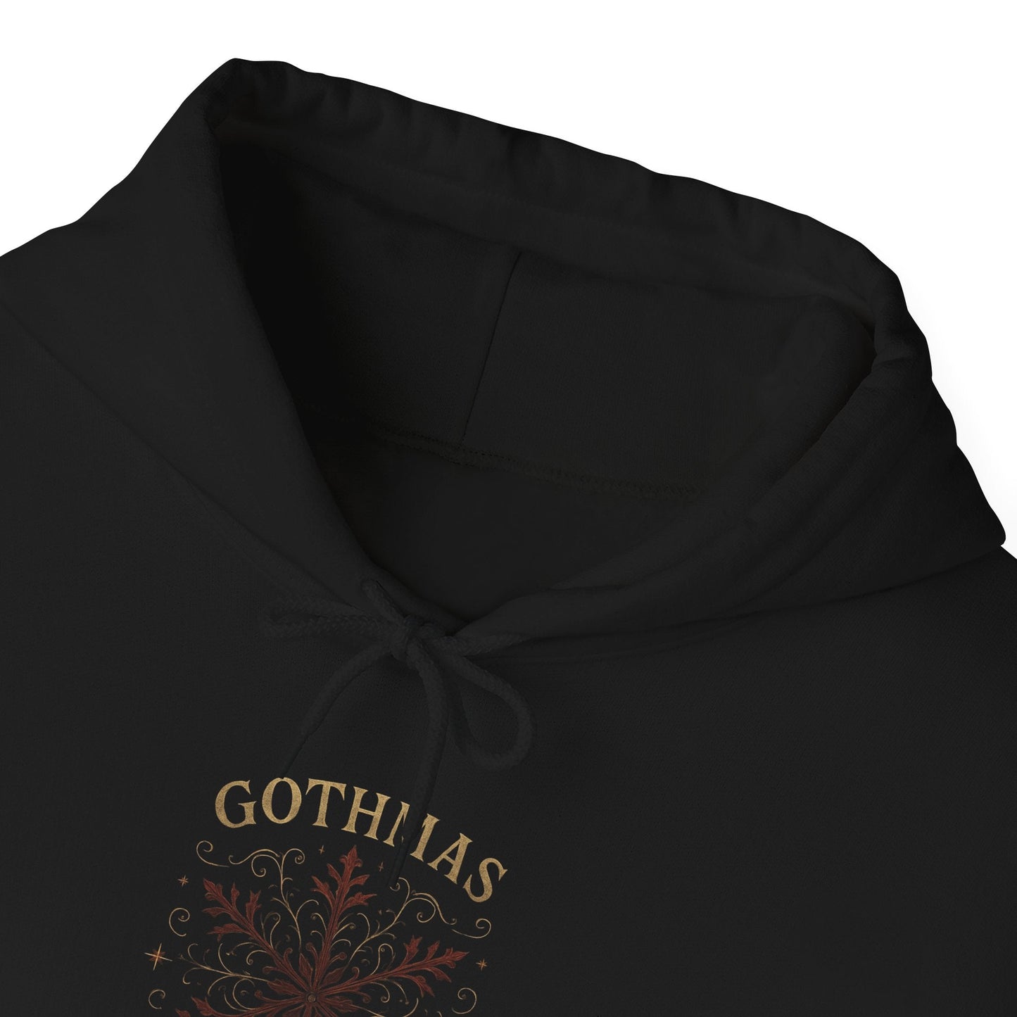 Gothmas Snowflake Hoodie — Minimal Winter Holiday Hoodie Printify