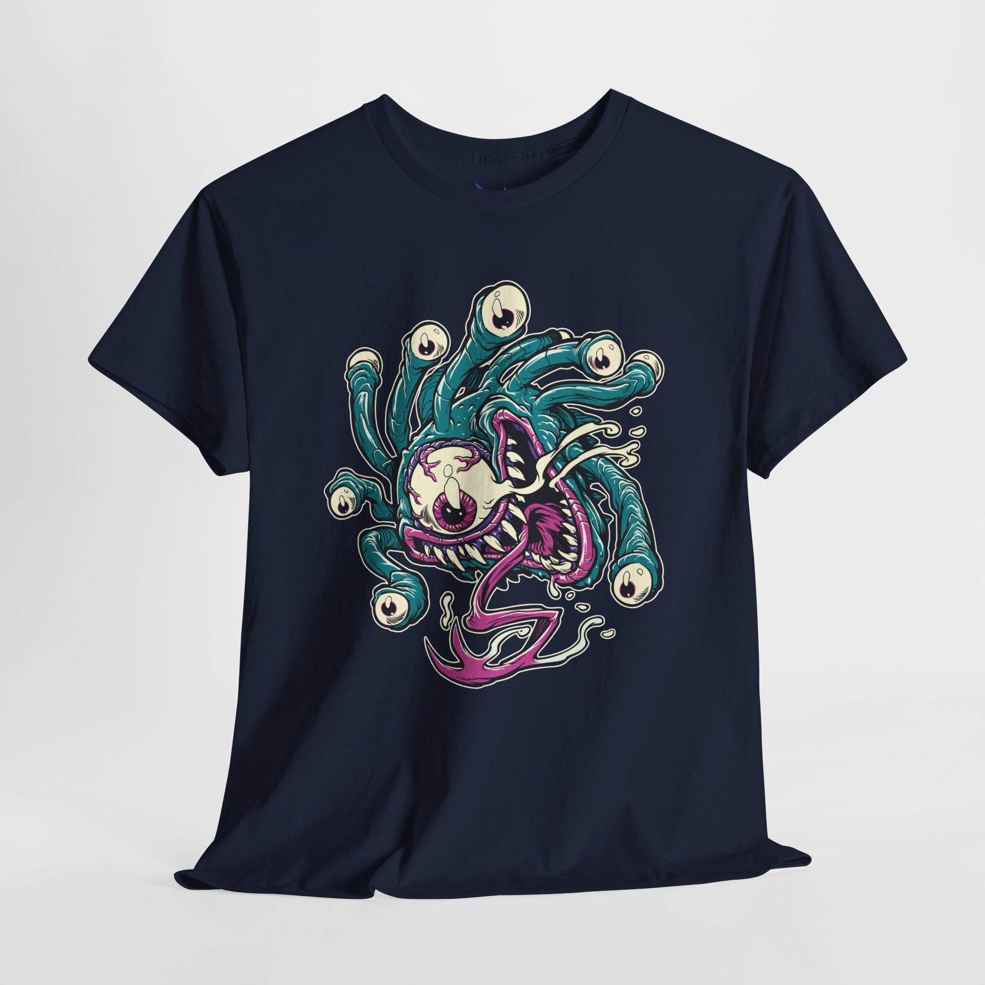 Eye Monster Graphic Tee — Retro Horror Tentacle Skull Shirt Printify