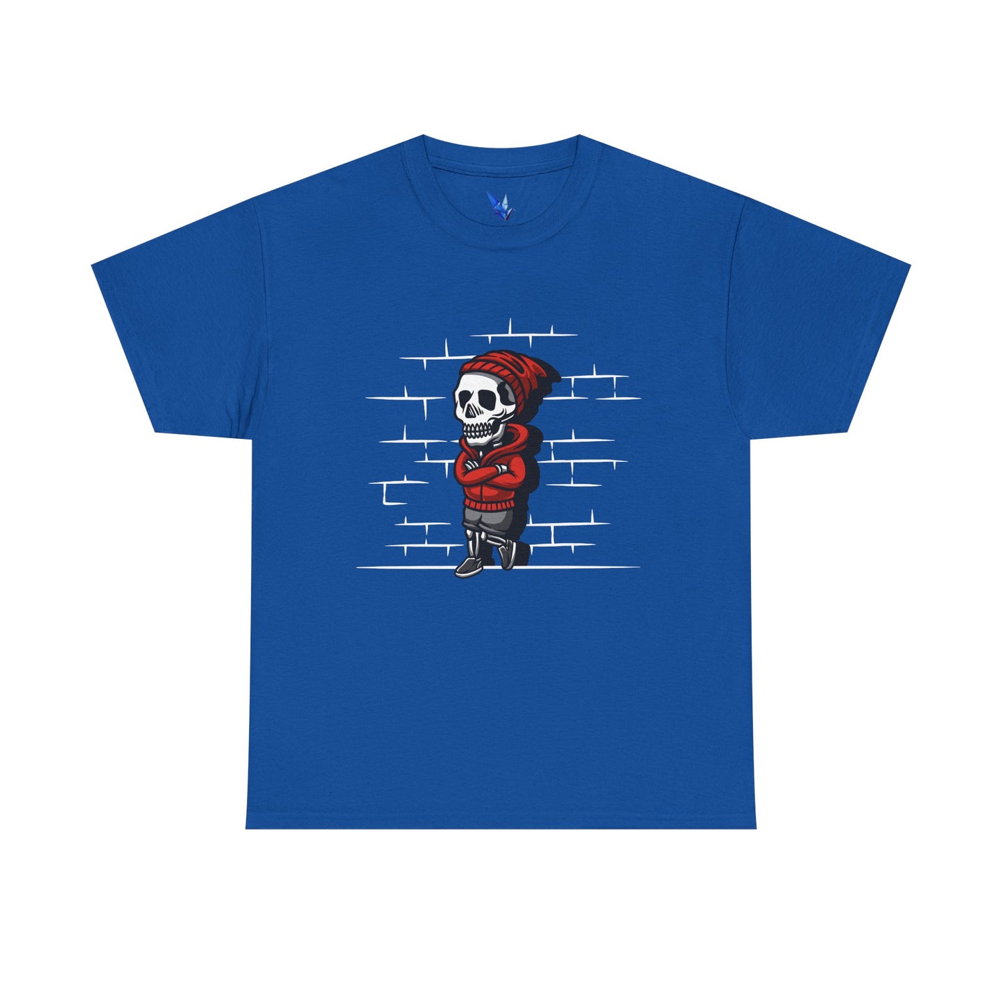 Skeleton Against the Wall T-Shirt Printify
