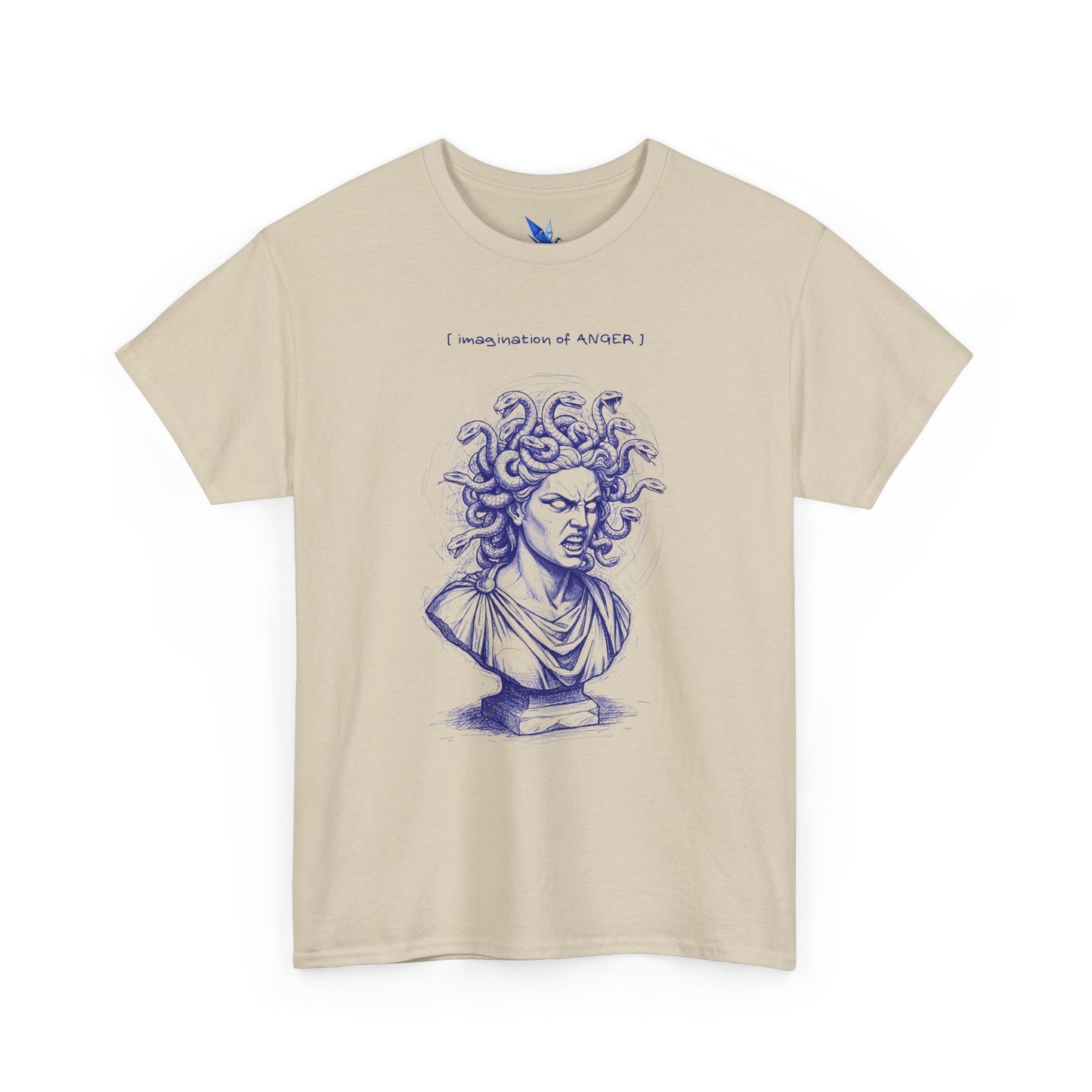 Medusa Bust Graphic Tee — 'I Really Wonder If Anyone' Artistic Mythology T-Shirt Printify