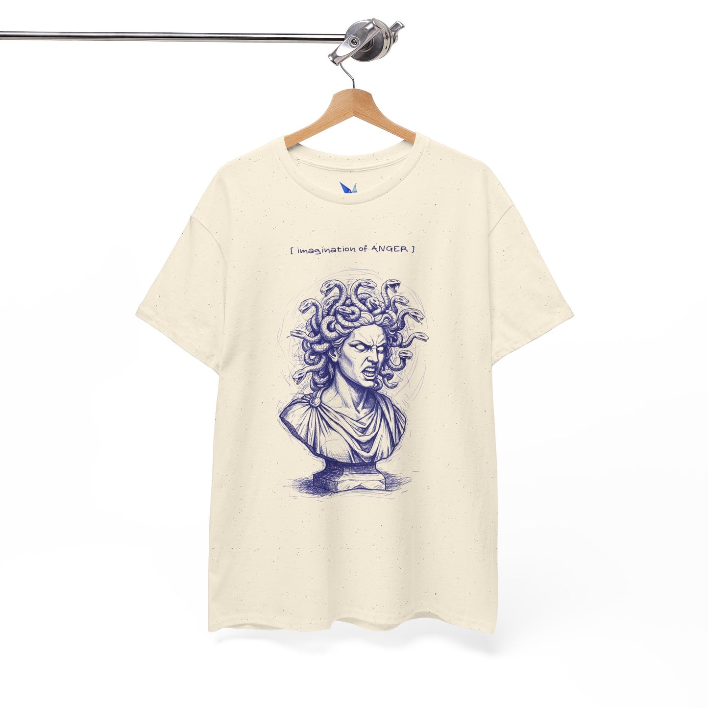 Medusa Bust Graphic Tee — 'I Really Wonder If Anyone' Artistic Mythology T-Shirt Printify
