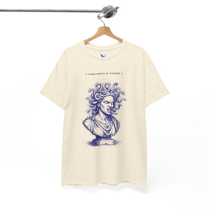 Medusa Bust Graphic Tee — 'I Really Wonder If Anyone' Artistic Mythology T-Shirt Printify