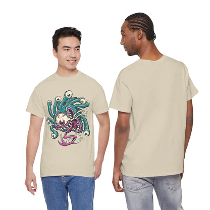 Eye Monster Graphic Tee — Retro Horror Tentacle Skull Shirt Printify