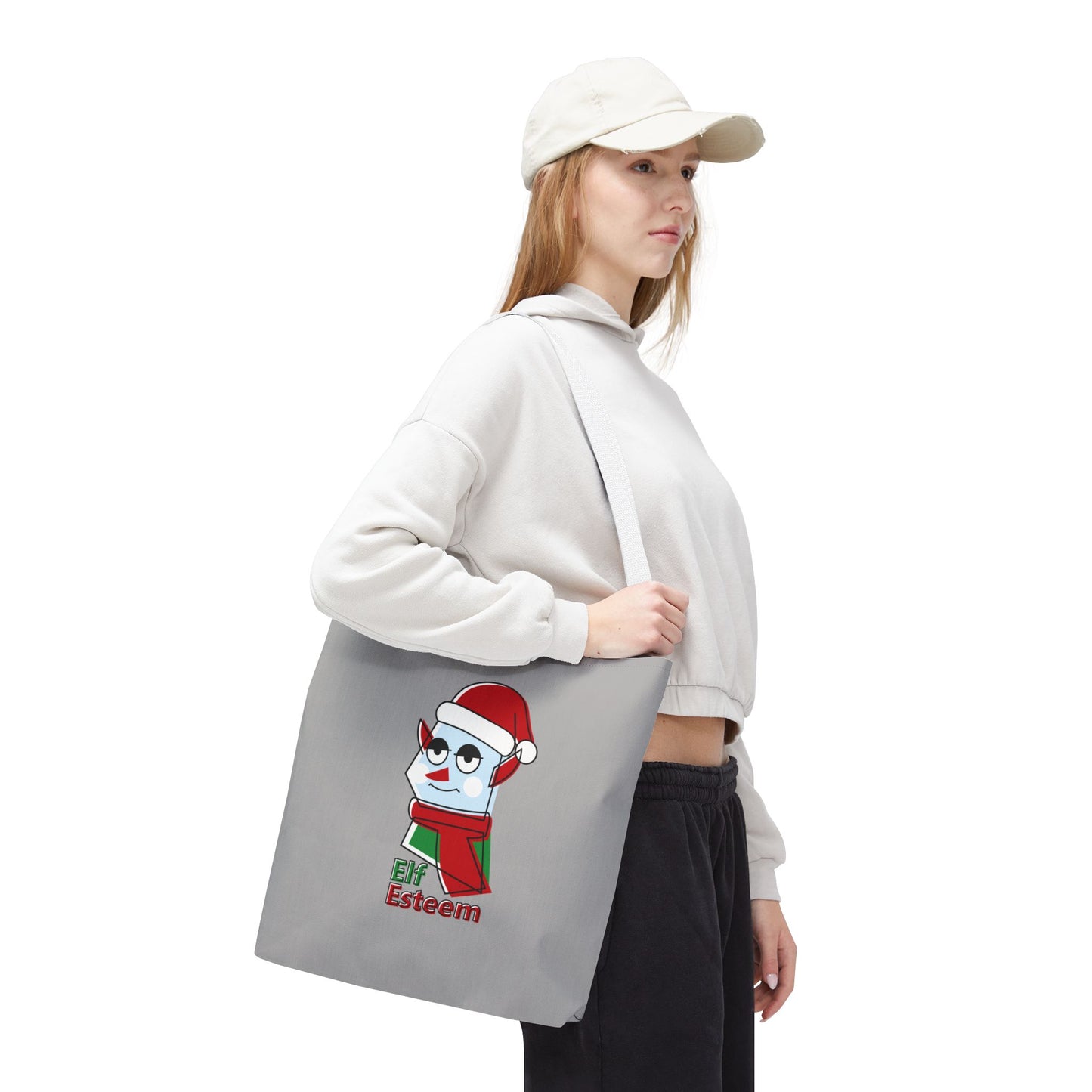 Elf Esteem Christmas Tote Bag – Cute Santa Elf Holiday Tote Printify