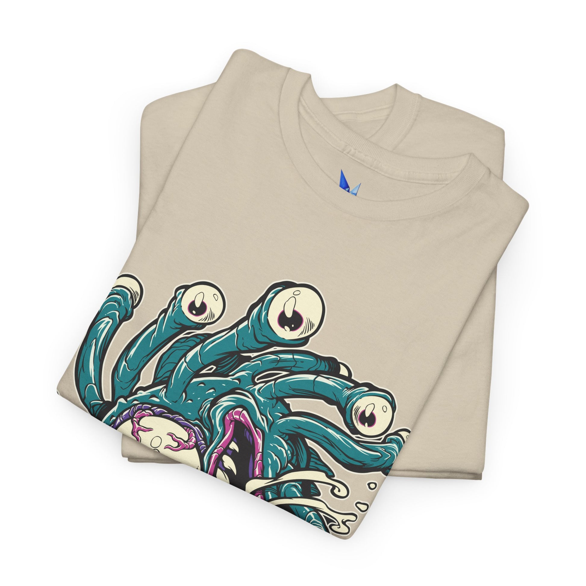 Eye Monster Graphic Tee — Retro Horror Tentacle Skull Shirt Printify