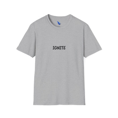 Ignite Skull T-Shirt — 'Ignite' Text & Flaming Skull 'LIT' Graphic Printify