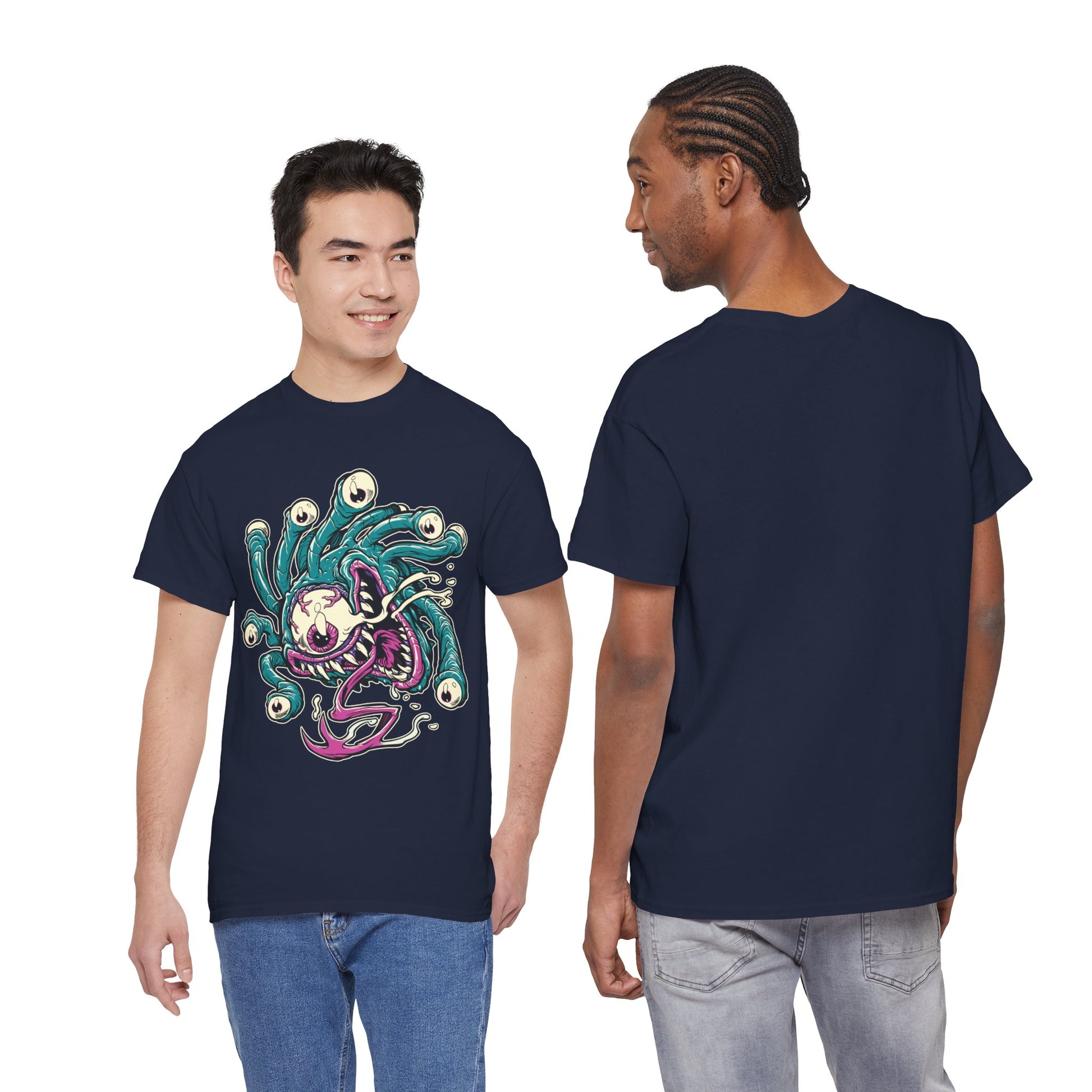 Eye Monster Graphic Tee — Retro Horror Tentacle Skull Shirt Printify