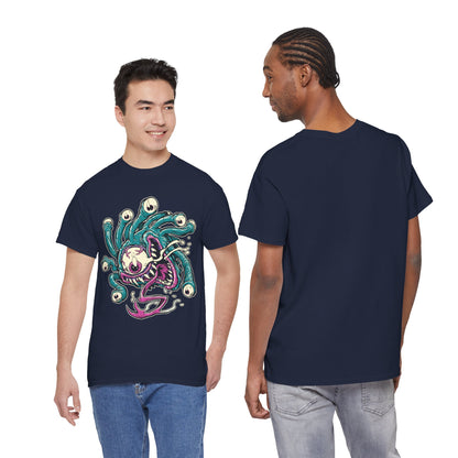 Eye Monster Graphic Tee — Retro Horror Tentacle Skull Shirt Printify