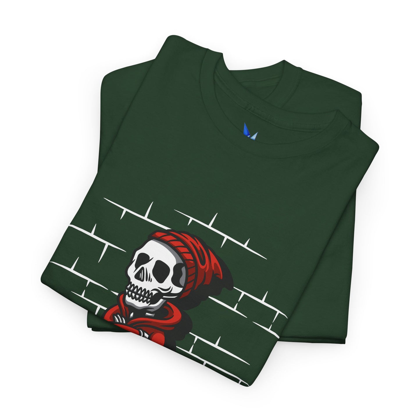 Skeleton Against the Wall T-Shirt Printify