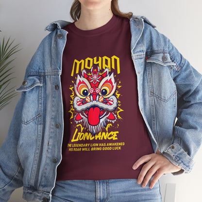 Lion Dance T-Shirt — 'Moyan' Colorful Chinese Lion Mask Graphic Tee Printify