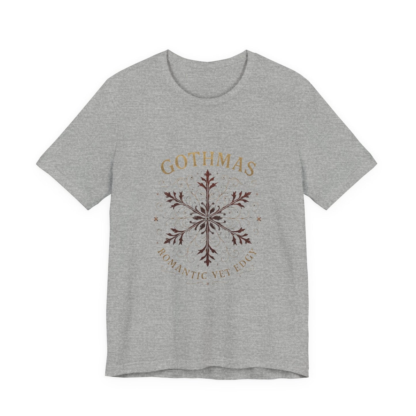 Gothmas Snowflake Tee — 'GOTHMAS Romantic Yet Edgy' Gothic Holiday T-Shirt Printify