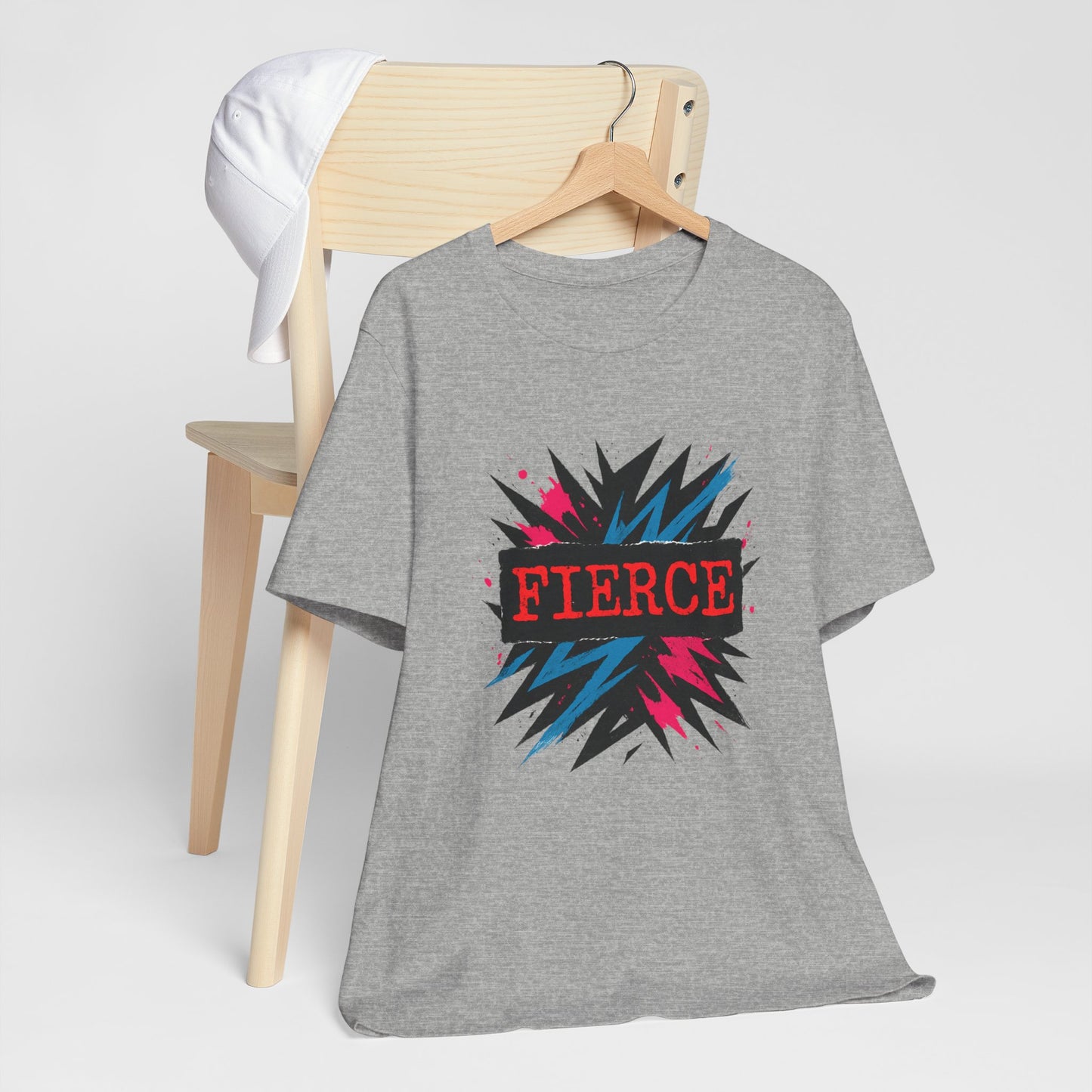 Fierce Graphic Tee — Bold Lightning Burst Design T-Shirt Printify