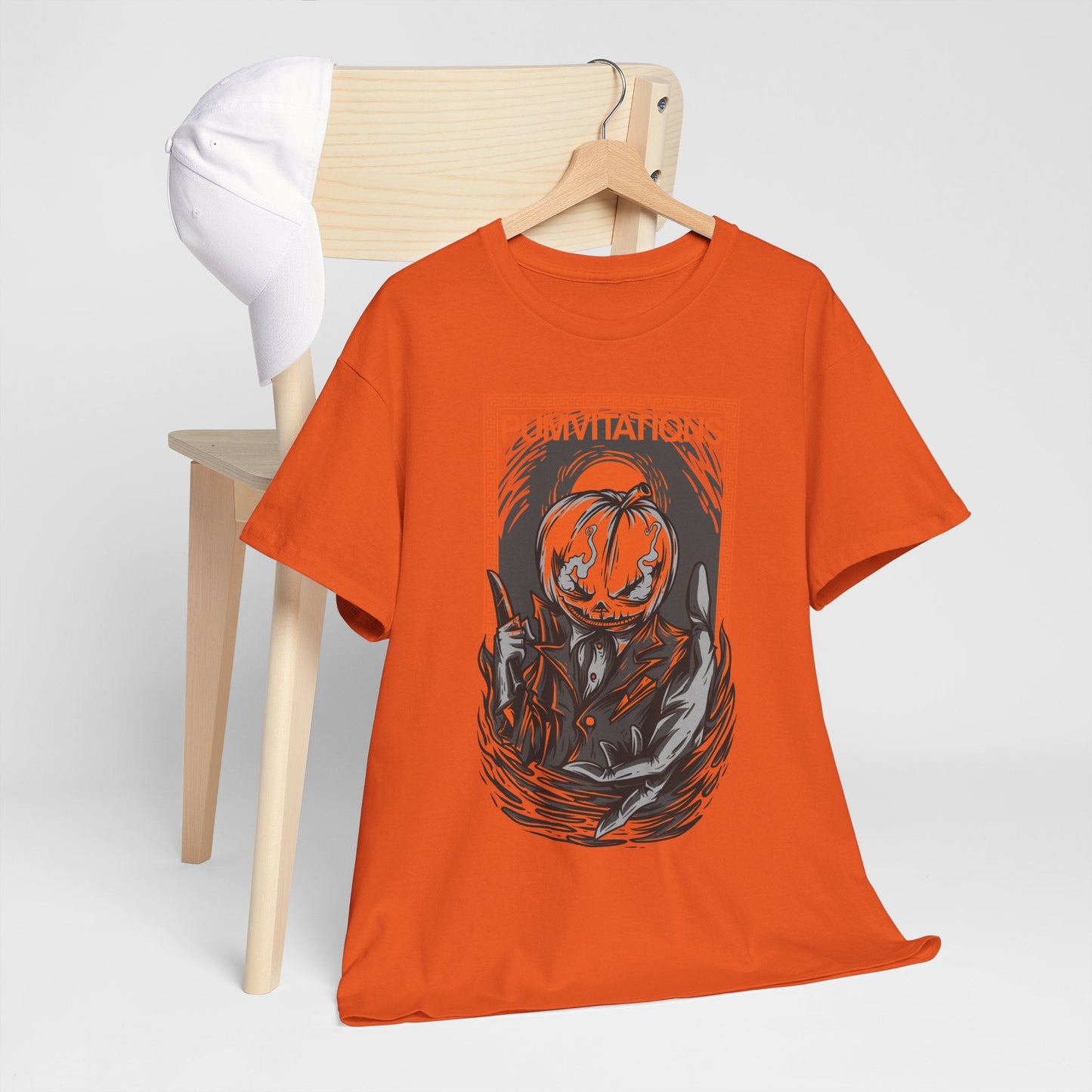 Pumpvitation Pumpkin-Head Halloween T-Shirt Printify