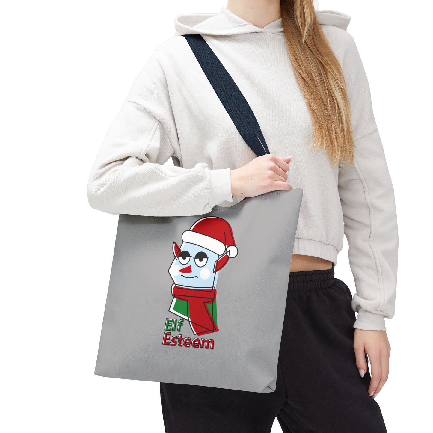 Elf Esteem Christmas Tote Bag – Cute Santa Elf Holiday Tote Printify
