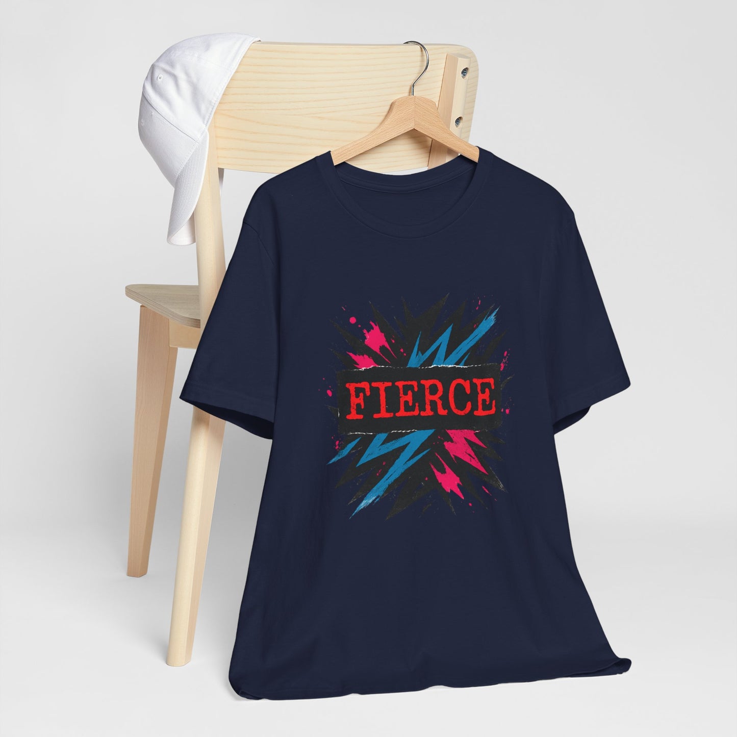 Fierce Graphic Tee — Bold Lightning Burst Design T-Shirt Printify