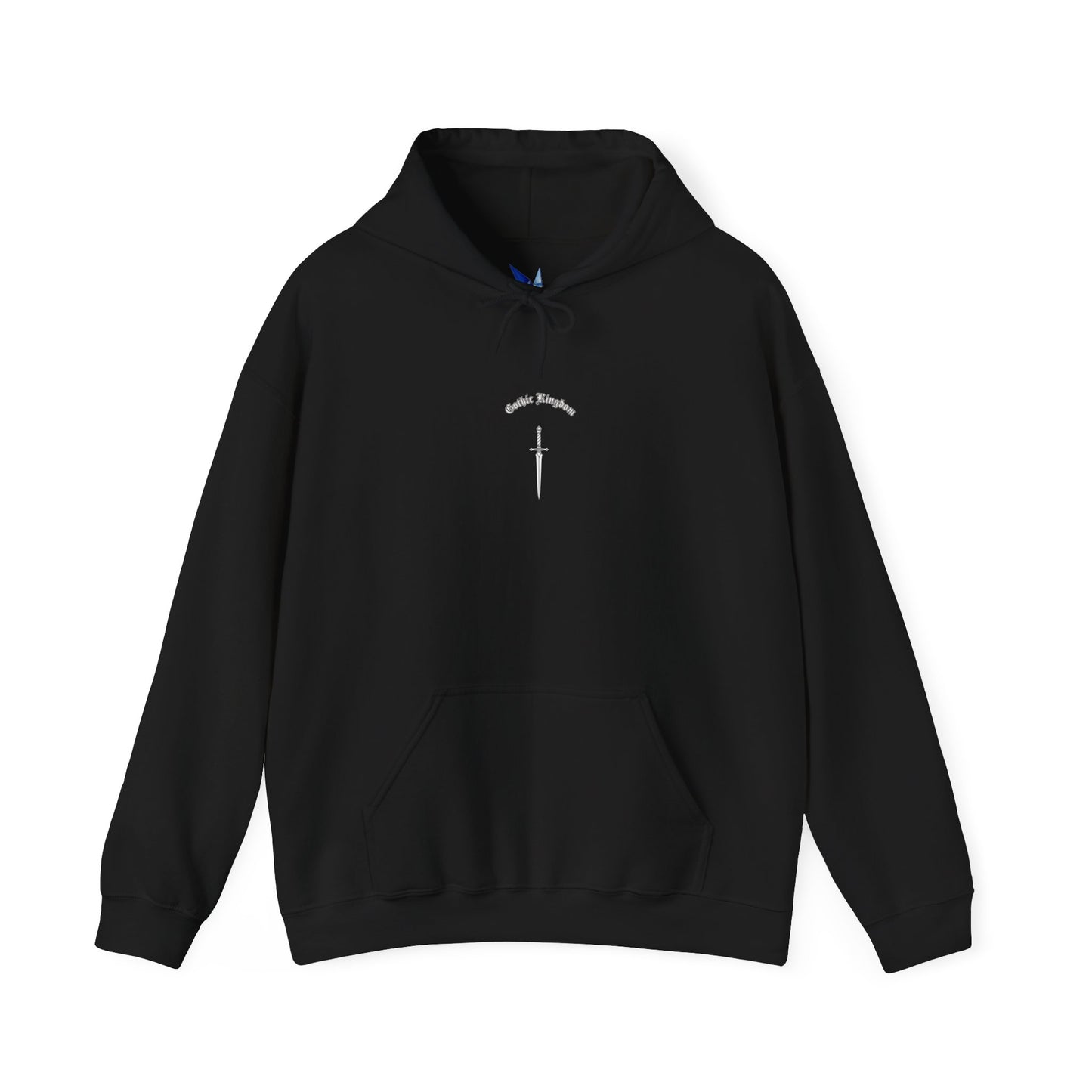 Sword Crest Hoodie — Gothic Floral Sword Graphic Printify
