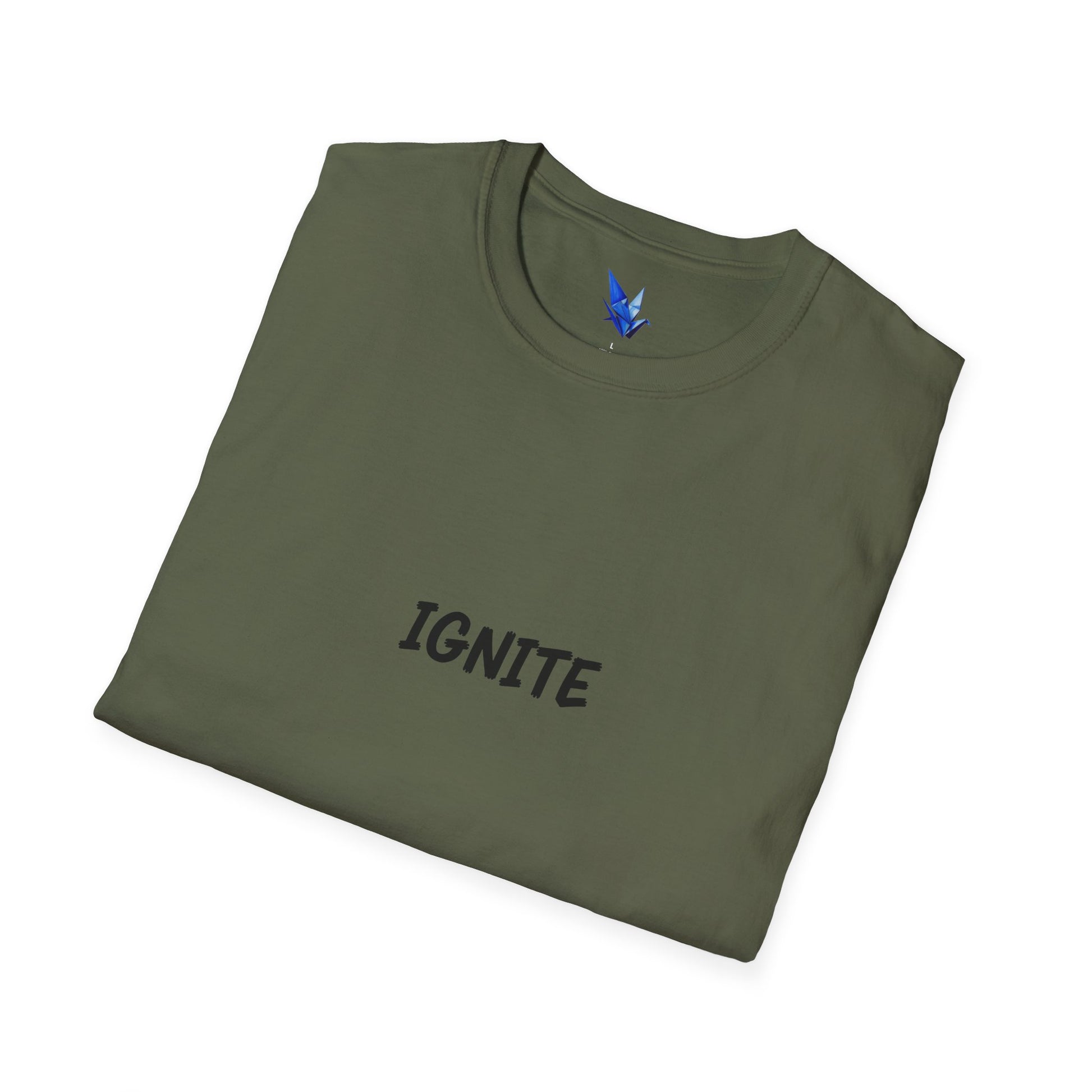 Ignite Skull T-Shirt — 'Ignite' Text & Flaming Skull 'LIT' Graphic Printify