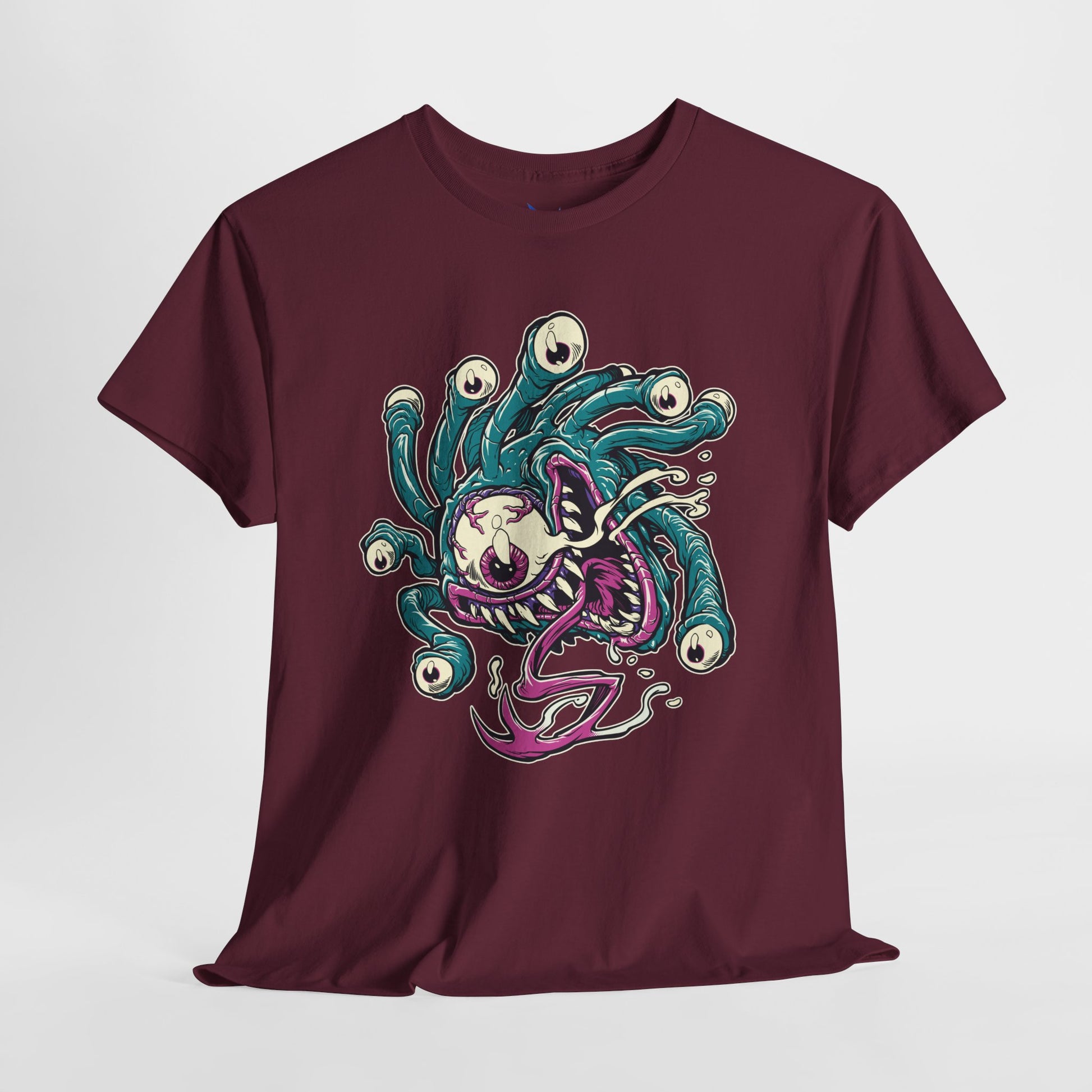 Eye Monster Graphic Tee — Retro Horror Tentacle Skull Shirt Printify