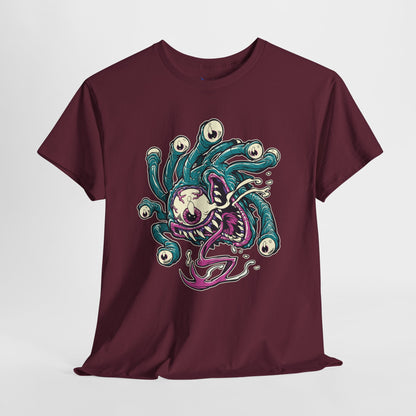 Eye Monster Graphic Tee — Retro Horror Tentacle Skull Shirt Printify
