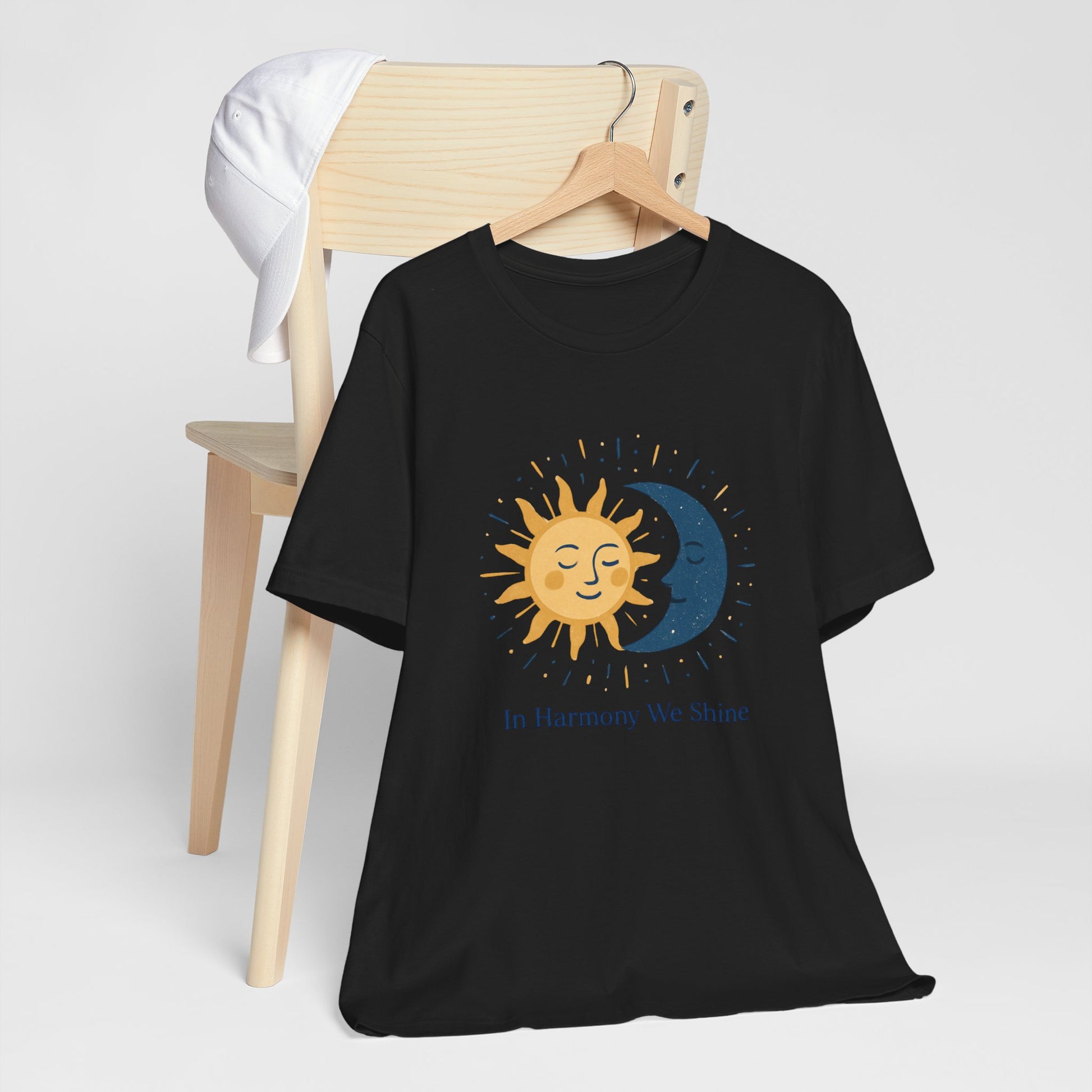 Sun & Moon Harmony Tee — "In Harmony We Shine" Graphic T-Shirt Printify