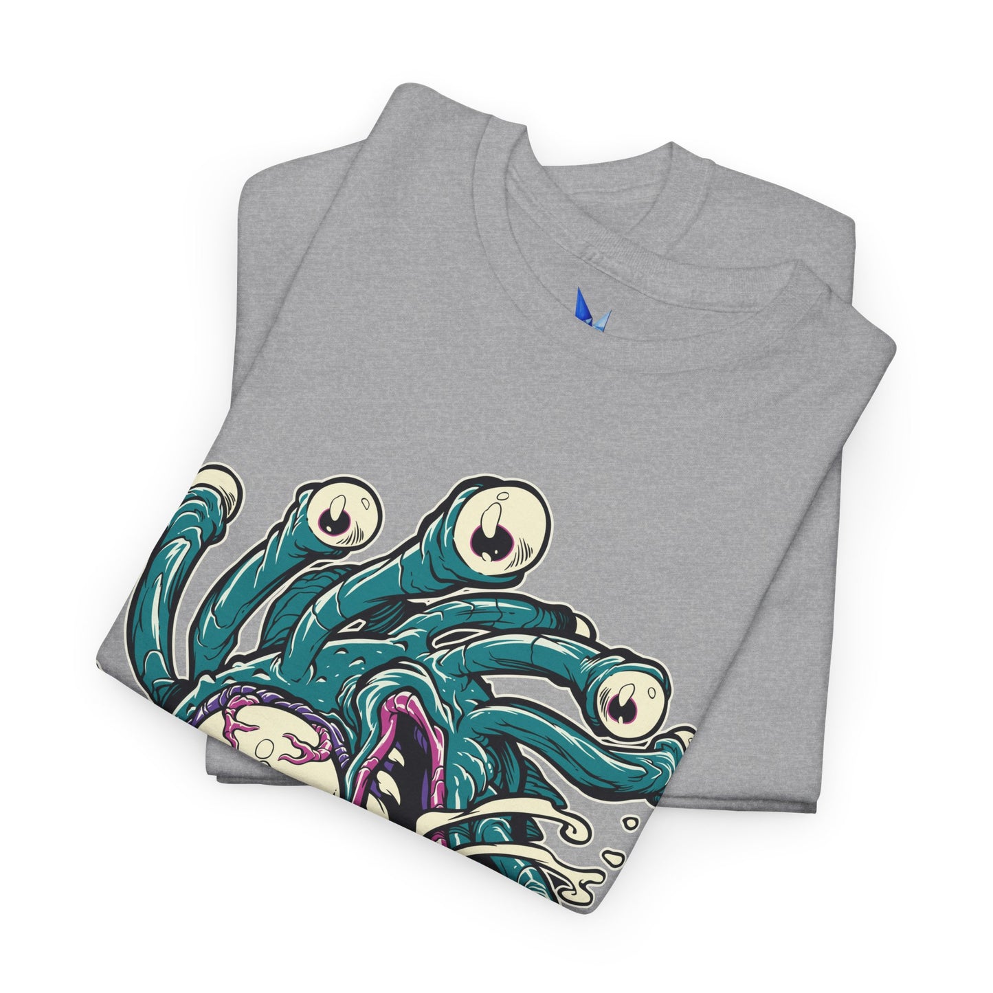 Eye Monster Graphic Tee — Retro Horror Tentacle Skull Shirt Printify