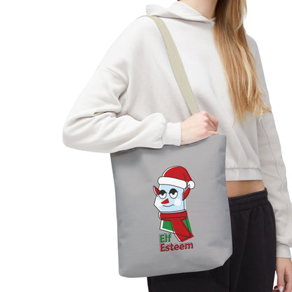Elf Esteem Christmas Tote Bag – Cute Santa Elf Holiday Tote Printify