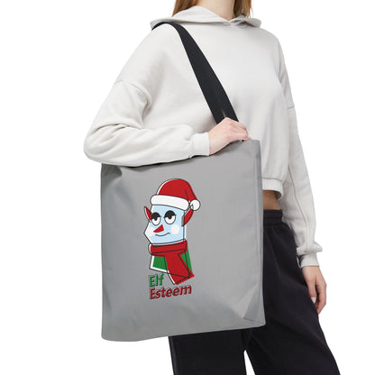 Elf Esteem Christmas Tote Bag – Cute Santa Elf Holiday Tote Printify